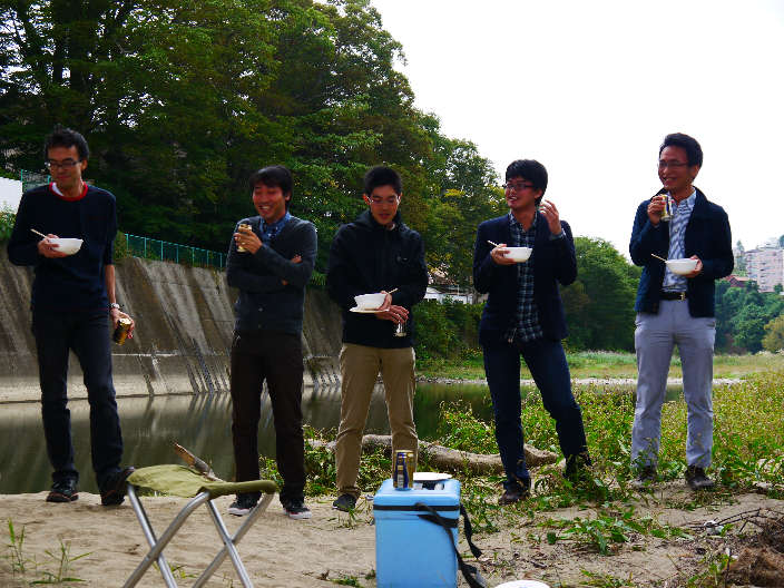 OB会＆芋煮会 under 霊屋橋