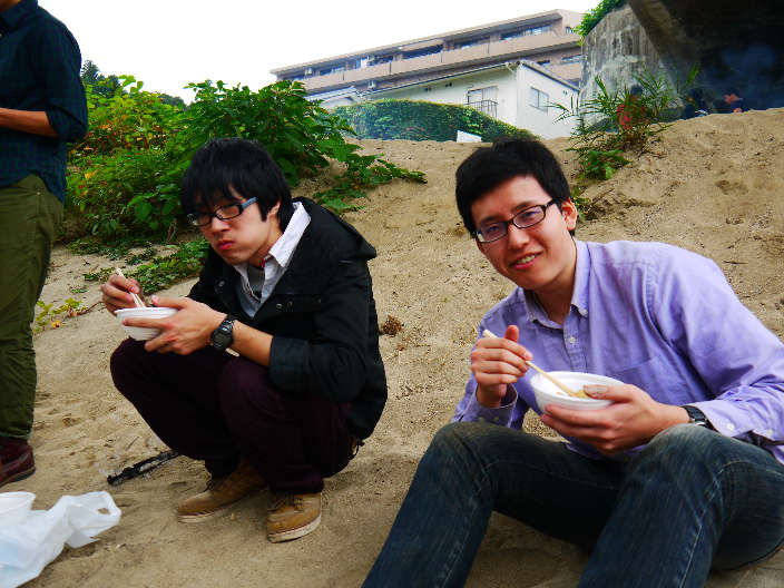 OB会＆芋煮会 under 霊屋橋