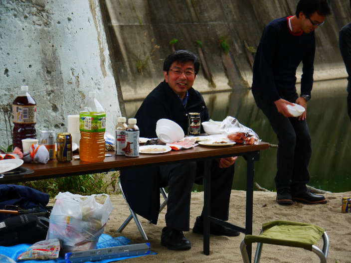 OB会＆芋煮会 under 霊屋橋