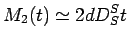$\displaystyle M_2(t)\simeq 2dD_S^St\;\;$