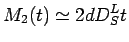 $\displaystyle M_2(t)\simeq 2dD_S^Lt$