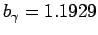 $ b_{\gamma}=1.1929$