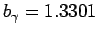 $ b_{\gamma}=1.3301$