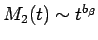 $ M_2(t)\sim t^{b_{\beta}}$
