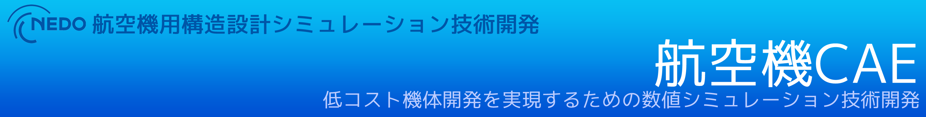 NEDO航空機用構造設計シミュレーション技術開発「低コスト機体開発を実現するための数値シミュレーション技術開発（航空機CAE)」