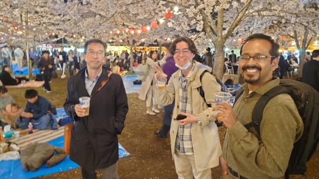 大町西公園花見写真
