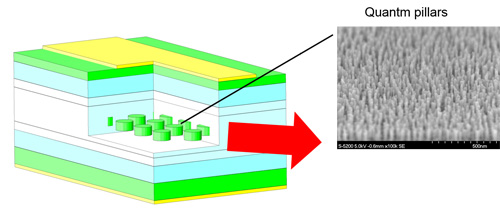 Optics application of III-V compound nano dot